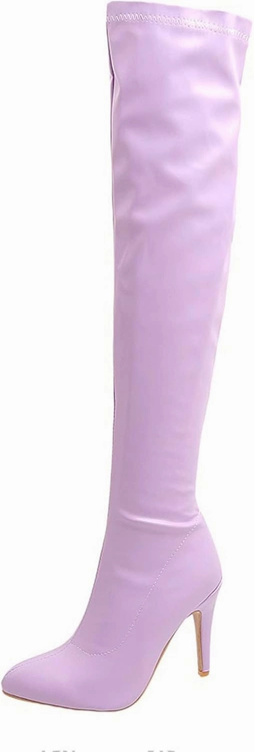 Maiden Lane Suede Knee High Boots ZDLJYL Women's Thigh High Boots Over The Knee Boot Shoes Autumn Winter Stretch Pointed Toe Stiletto High-Heeled Sexy Ladies Boots