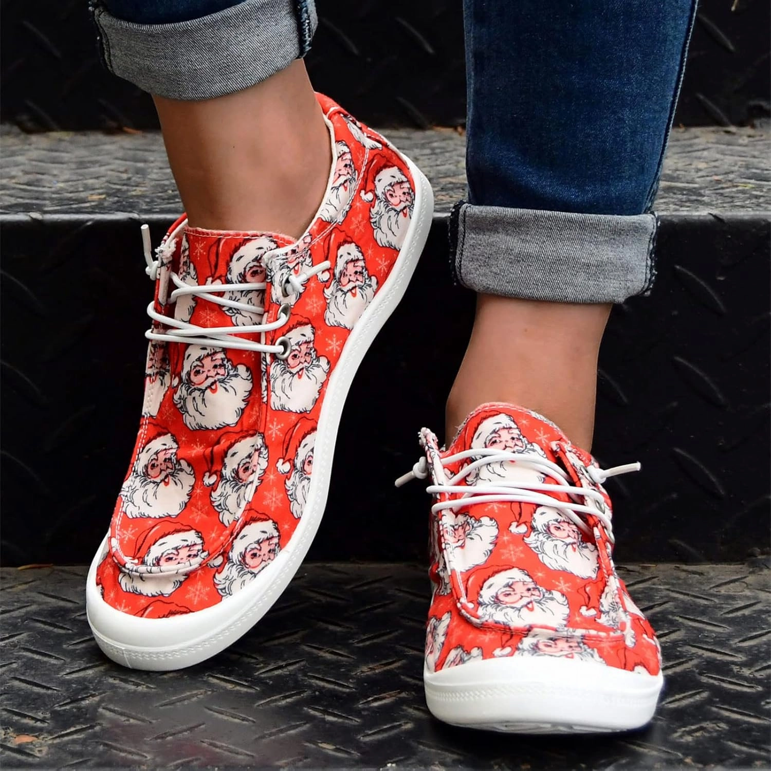 Nike Volleyball Shoes 2019 Christmas Shoes for Women Canvas Lace Up Flats Shoes Women Dressy Comfortable Sneaker Slip On Loafers Women Shoes