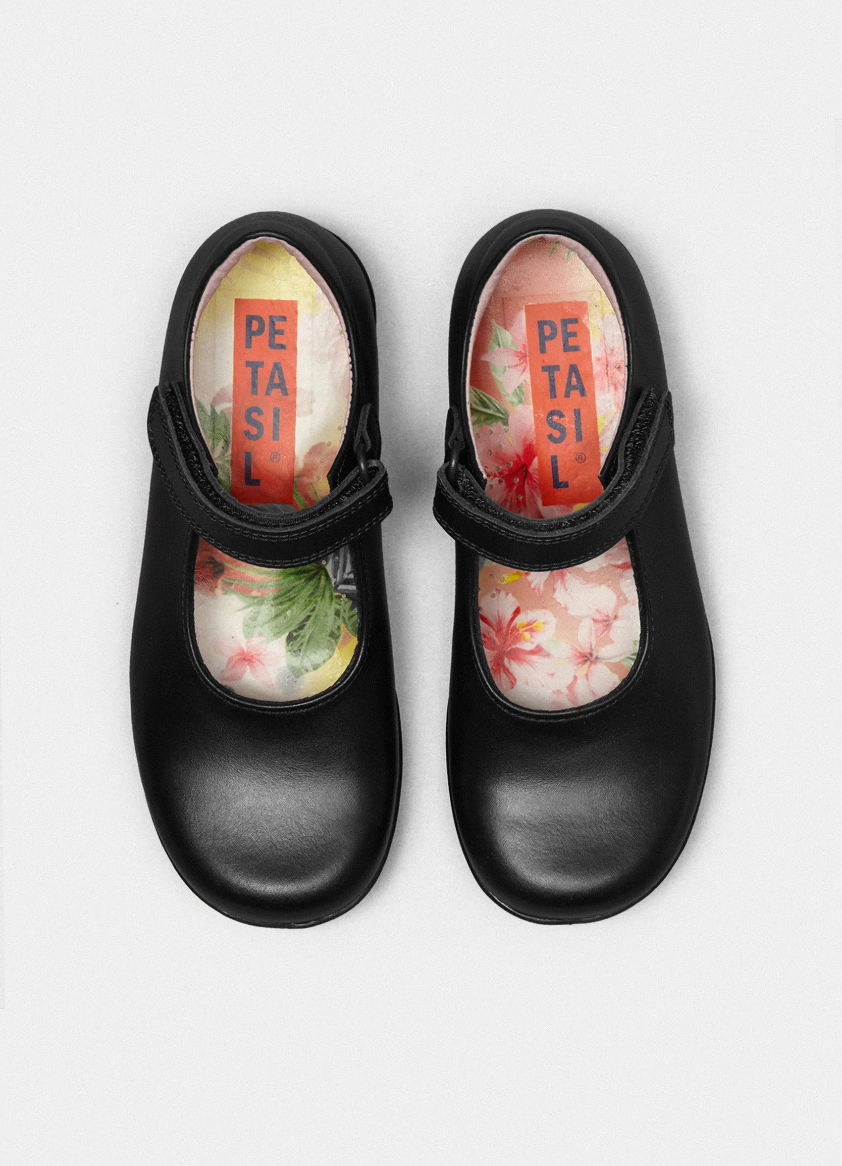 Bea 4853 Black Leather Mary Jane Platform Shoes Size 12