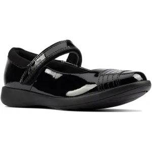 Clarks Girls School Shoe Etch Beam K Black Patent Mary Jane Shoes Official Site