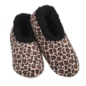 Snoozies Brown Leopard Arch Slippers