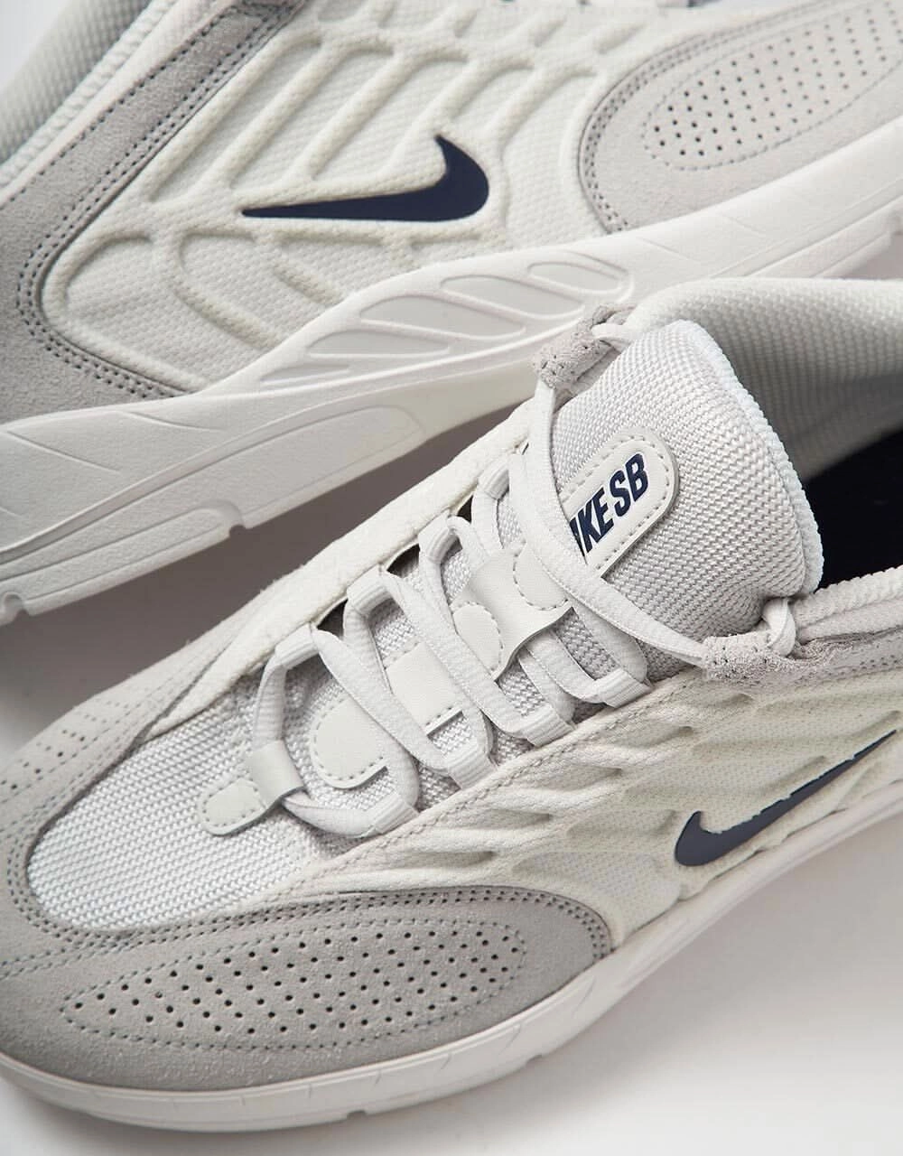 Nike SB Vertebrae Skate Shoes - Platinum Tint/Midnight Navy-Wolf Grey Roger Federer Nike Tennis Shoes