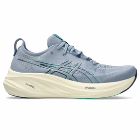Asics Best Gym Shoes Men's Asics GEL-Nimbus 26, Light Navy/Aurora Green, 13 D Medium