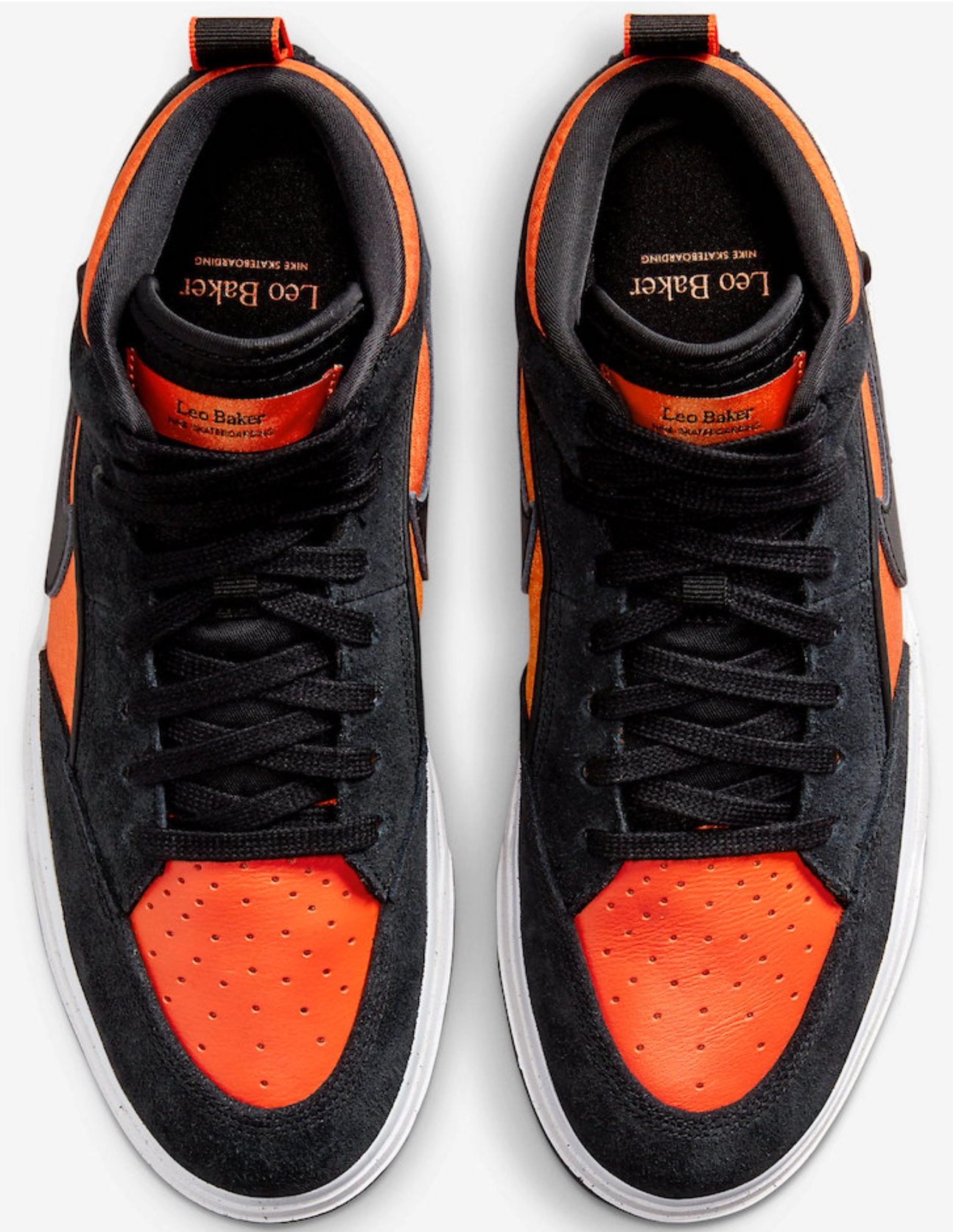 Nike Air Max Nuaxis Running Shoes Nike SB React Leo Baker (Black/Electro Orange)