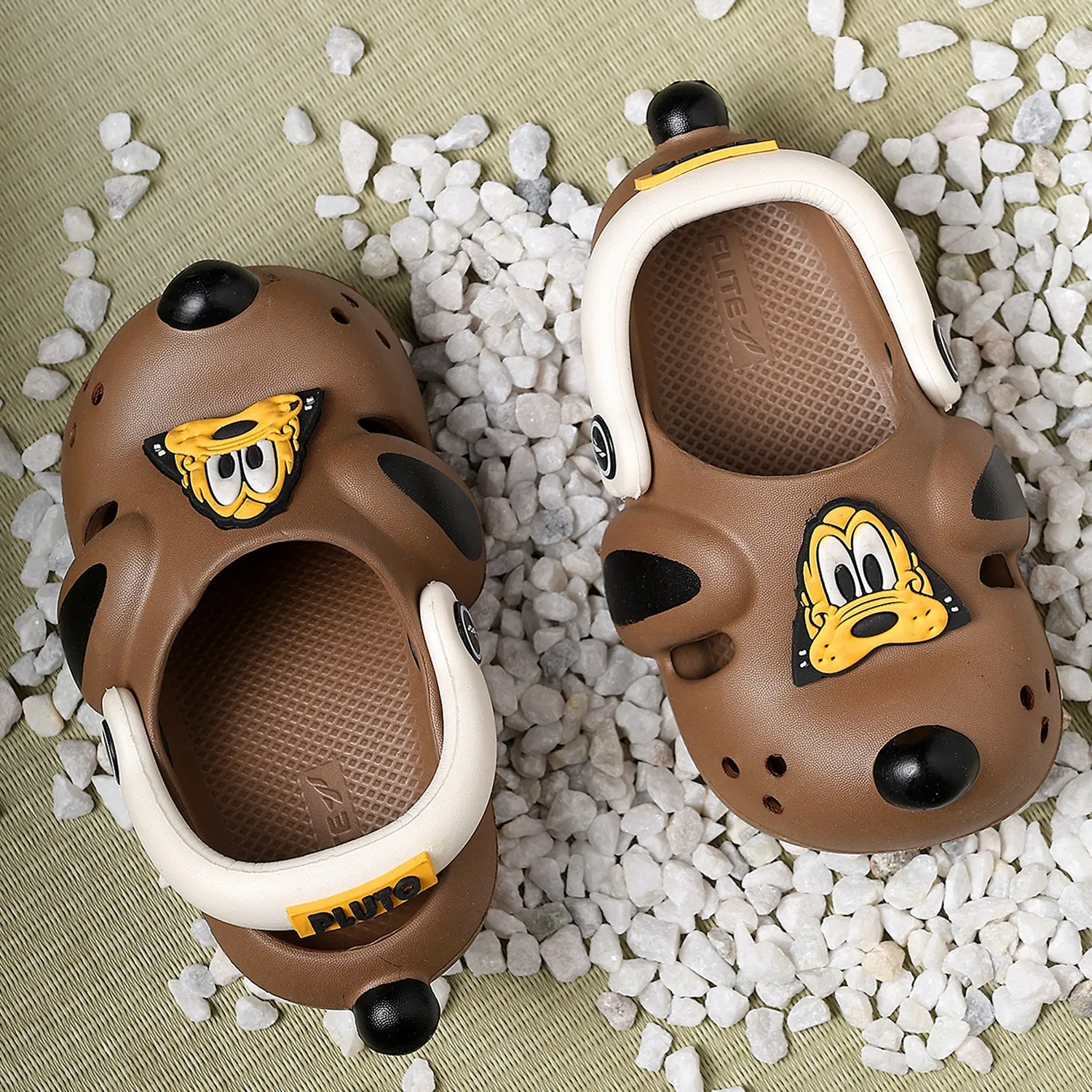 Clogs For Kids FLK 3026 Leather And Wood Clogs