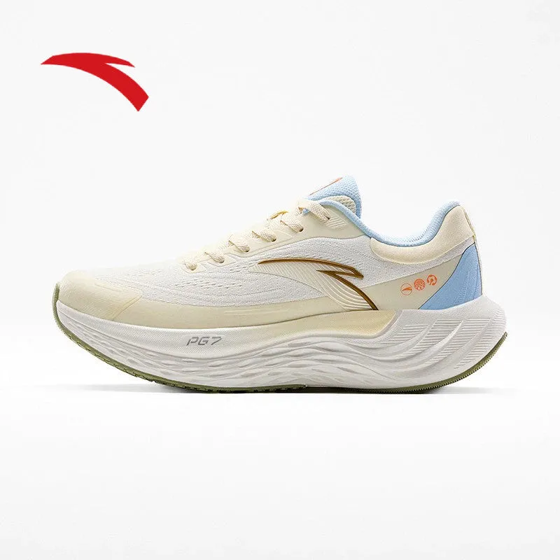 ANTA Women PG7 Running Shoes 1224E5546-3 -Light Off White /Ivory White/Blue (Kasut Larian/Kasut Joging Perempuan) Fantiny Snow Boots