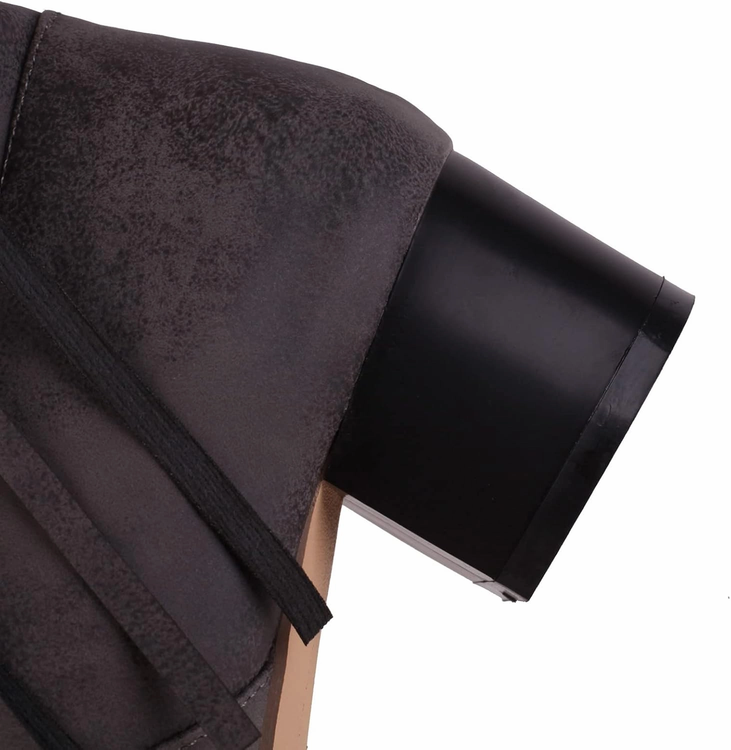 Combat Boots Womens Tassel Western Chunky Heel Cowgirl Boots Retro Pull On Suede Knee High Cowboy Boots Twinset Combat Boots