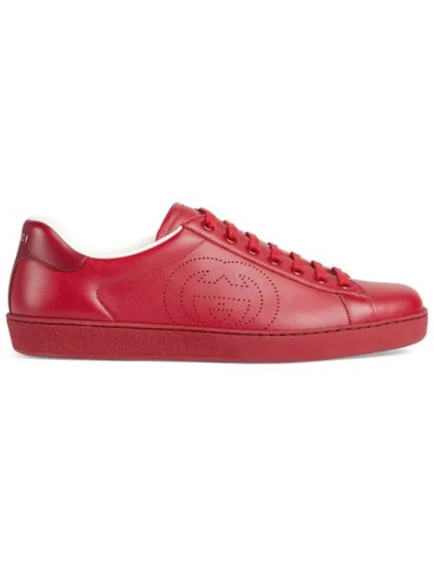 Best Shoes For Traveling And Walking Gucci Ace Interlocking G Low Top Sneakers Hibiscus Red
