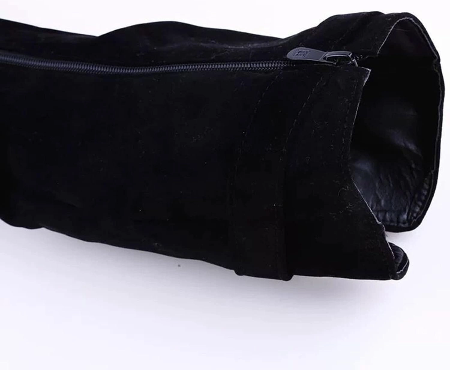 wodceeke Women's Stiletto High Heel Suede Boots Knee High Platform Sexy Boots Side Zippr Winter Dress Boots Suede Boots Knee High Low Heel