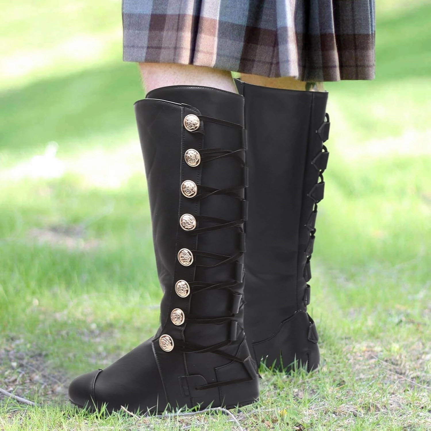 Knee High Boots Combat Boots Womens Fashion Retro Women's Shoes Breathable Chunky High Heels Comfy Side Zipper Boots Faux Suede Knee High Boots Flat