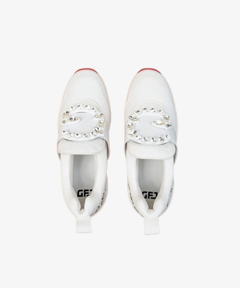 Best Spiked Golf Shoes 2024 GFJ Golf Women's Windfall Cyrstal G - White