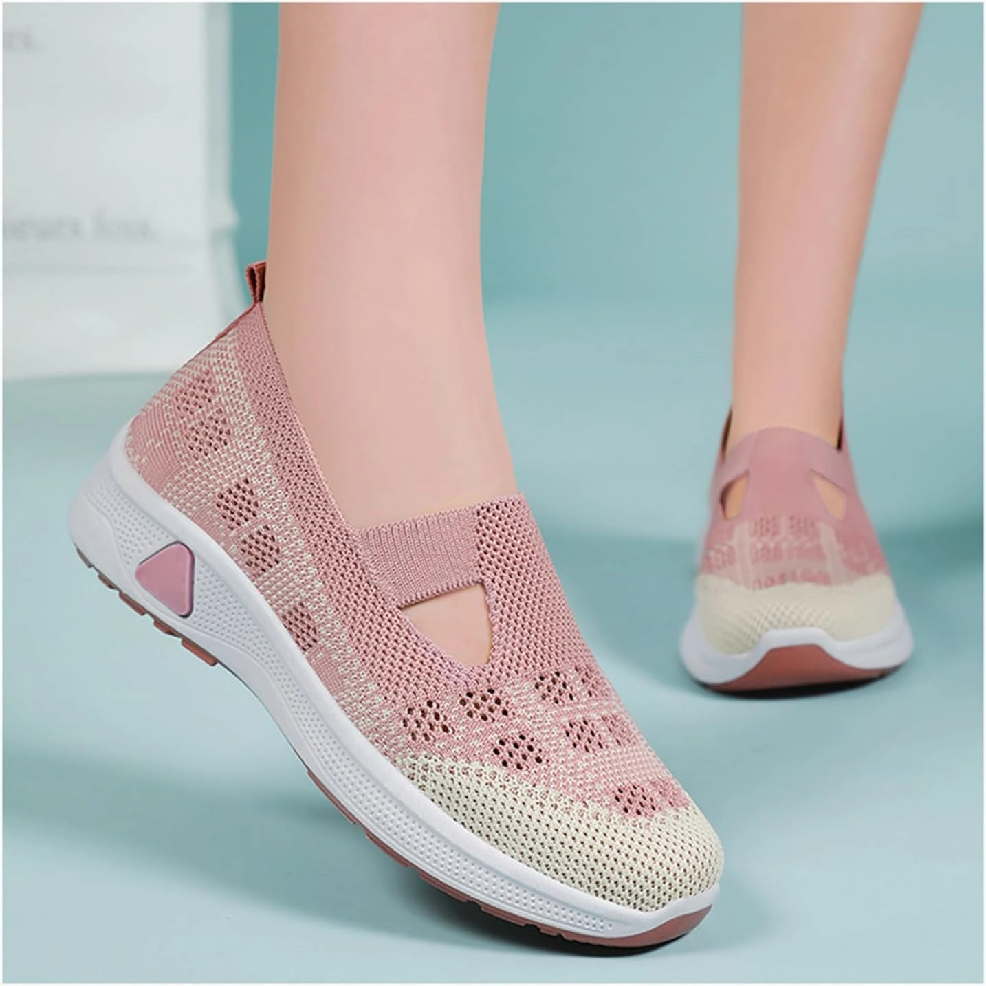 Tennis Shoes Best Womens Woven Orthopedic Walking with Arch Support Shoes Slip-on Basic Sneakers Casual Comfortable Breathable Soft Sole Indoor Outdoor Easy Shoes Diabetic Foam Sneakers