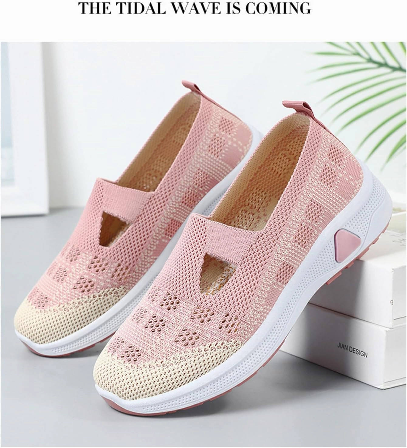 Womens Woven Orthopedic Walking with Arch Support Shoes Slip-on Basic Sneakers Casual Comfortable Breathable Soft Sole Indoor Outdoor Easy Shoes Diabetic Foam Sneakers Tennis Shoes For Adults