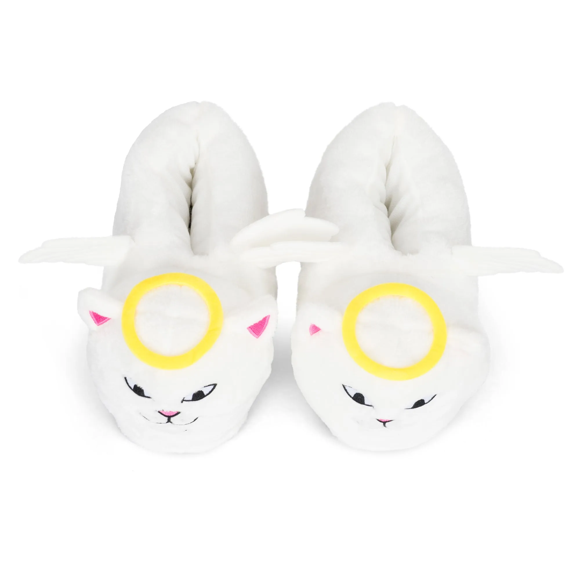 Glitter Slides Shoes Lord Angel Plush Slippers (White)