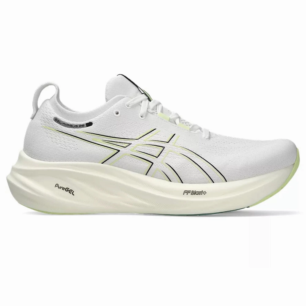 Asics Sky Elite Ff 3 Volleyball Shoes Men's Asics Gel-Nimbus 26, White/Birch, 10.5 4E Extra Wide