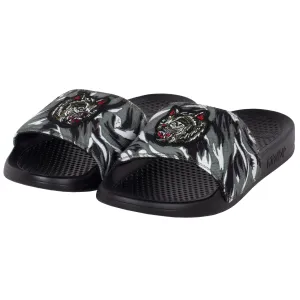 Steelers Slippers Nerm Tiger Camo Slides (Green Camo)