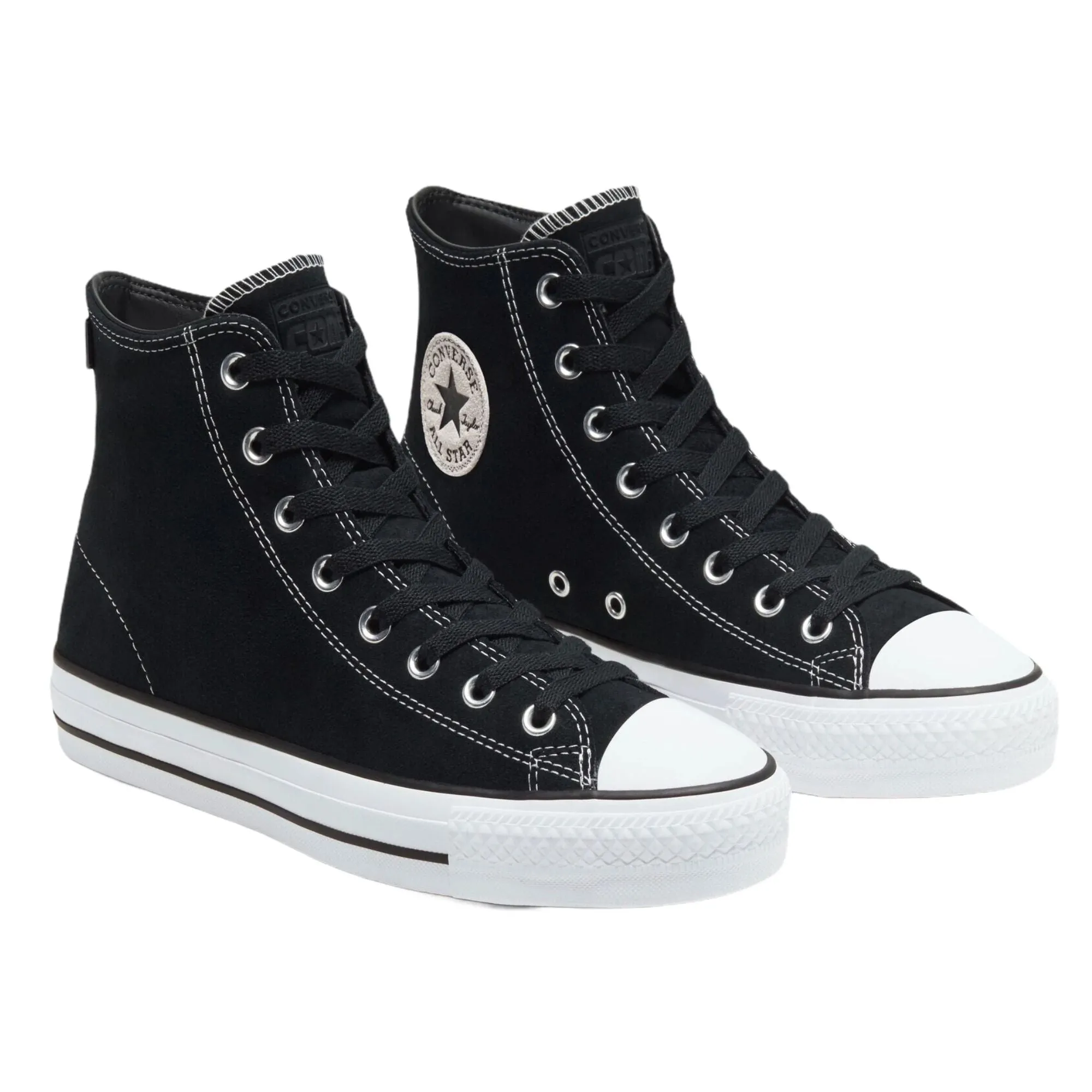 Converse Cons CTAS Pro Hi (Black/Black/White) Sb Chron Canvas Skate Shoes