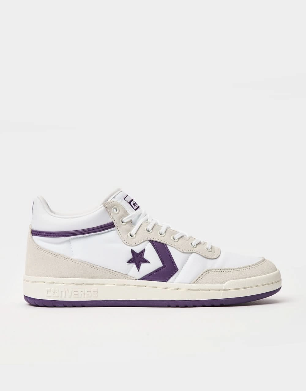 Converse Fastbreak Pro Skate Shoes - White/Vaporous Grey/Purple Skate Sizes