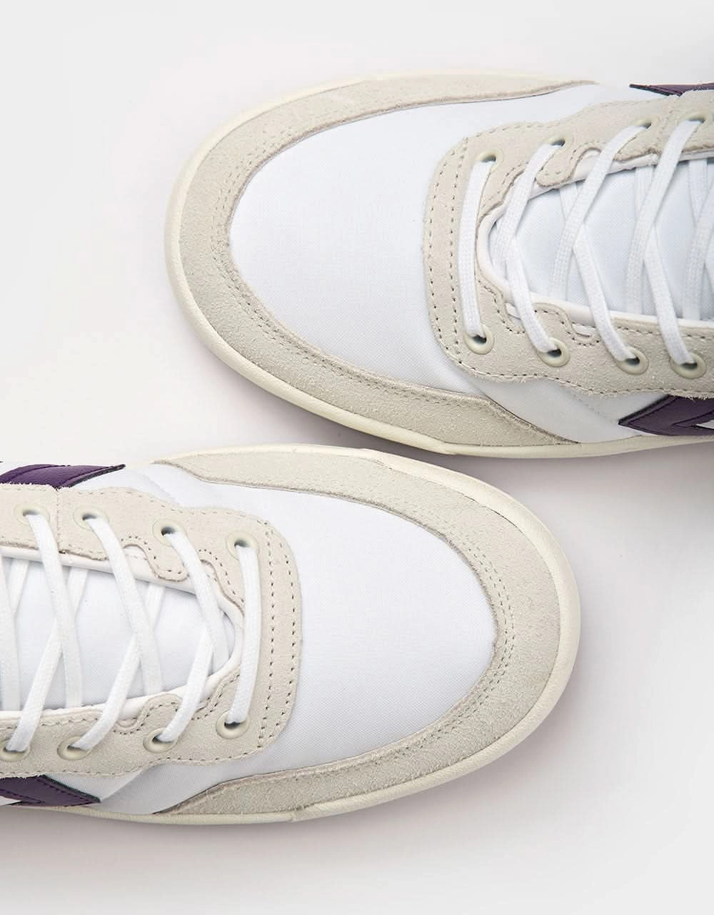 Converse Fastbreak Pro Skate Shoes - White/Vaporous Grey/Purple Sb Check Solar Leather Skate Shoe