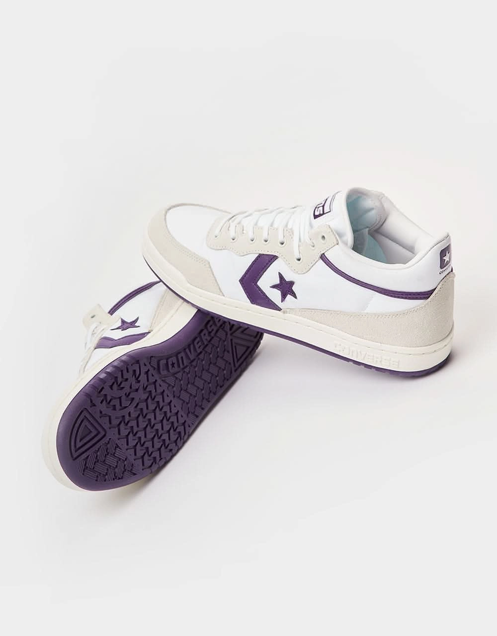 Converse Fastbreak Pro Skate Shoes - White/Vaporous Grey/Purple Busenitz Vulc Ii Skate Shoes