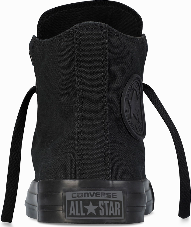 Arch Support Running Shoe Converse Youth Chuck Taylor All Star Hi Top Black Monochrome