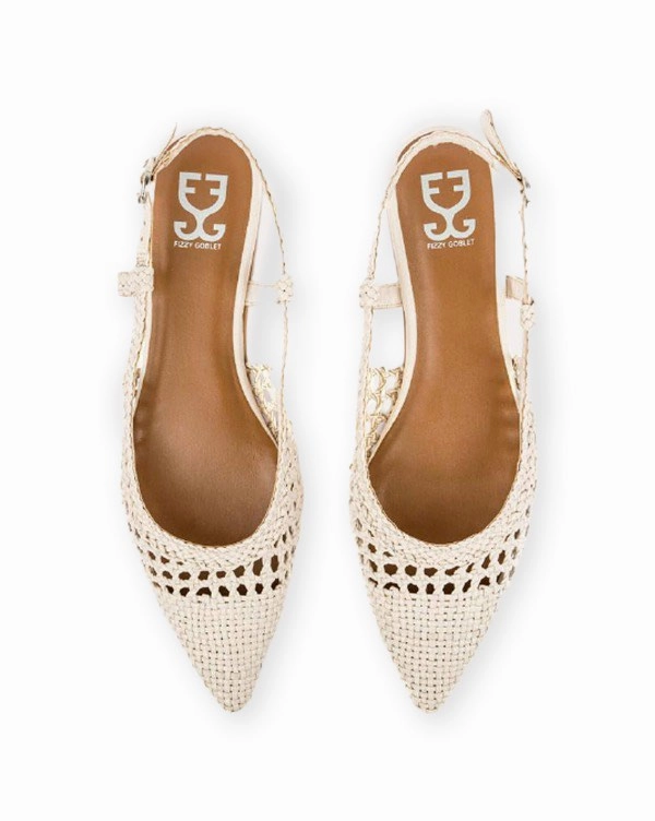 Cookies & Cream : Slingback Mules High Heel Open Toe Mules