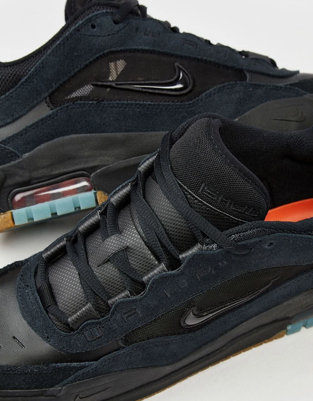 Nike SB Air Max Ishod Skate Shoes - Black/Black-Anthracite-Black-Gum Lt Brown-Univ Blue Nike Performance Running Shoes