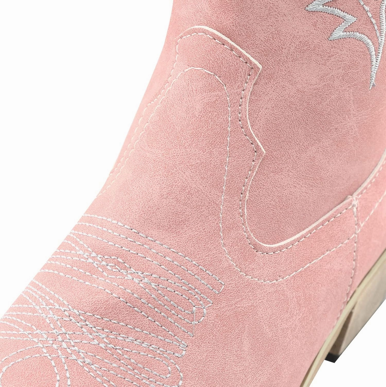 Floppy Combat Boots Cowboy Boots For Women Retro Pointed Cowboys Boots Side Zipper Chunky Heel Western Mid-Calf Knee High Boots