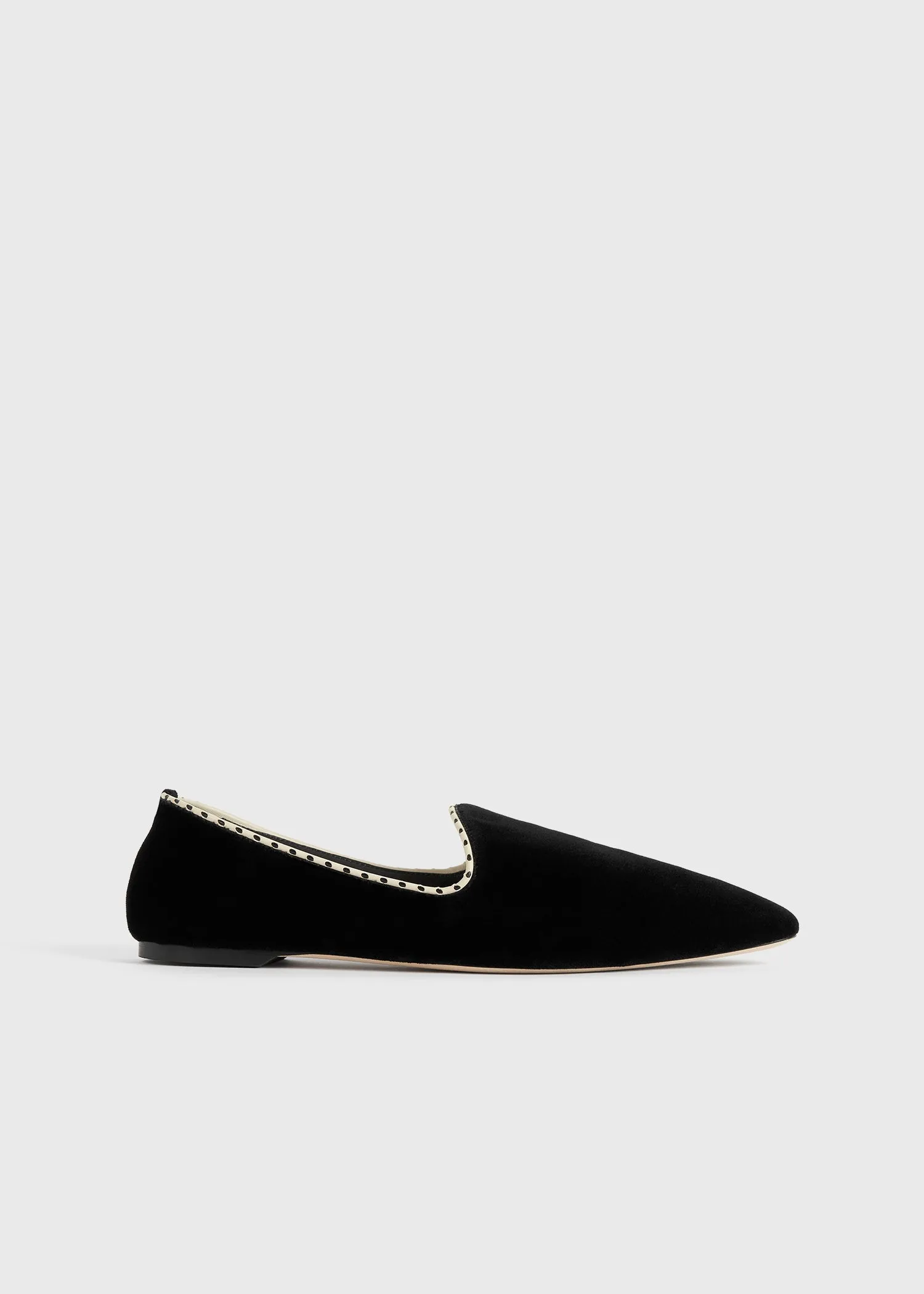 Flats Slippers Velvet venetian slippers black