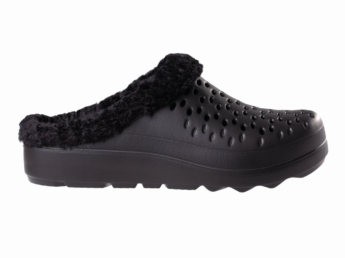 Fusion Vitality w/ Fur Extra Wide Clogs And Mules