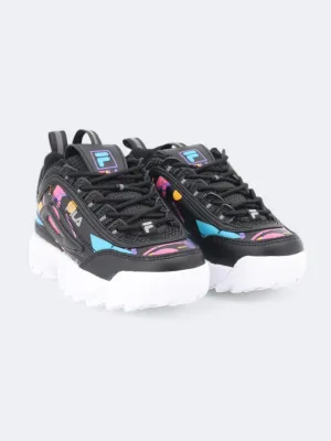 Kids Girl's Printed Sneakers,Black Ace Sneakers