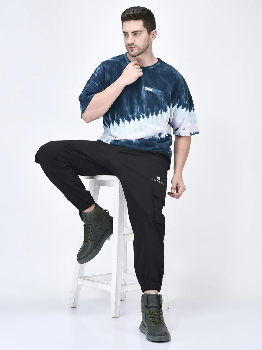 Wedge Heel High Top Sneakers FAUSTO Men Olive High Top Chunky Classic Lace Up Sneakers|High Ankle Sneakers With Memory Cushion|Lightweight All Day Sneakers