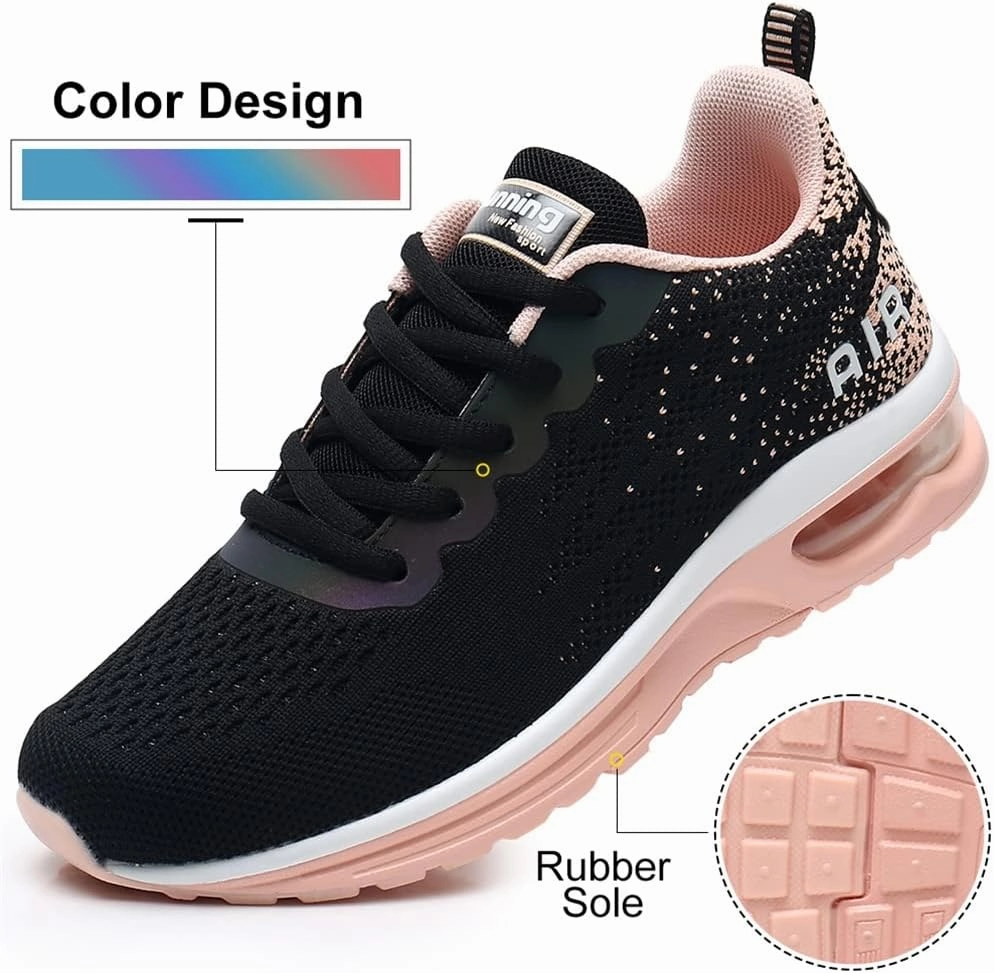 Wide Toe Box Shoes Training Dannto Women's Lightweight Walking Sneakers Air Cushion Tennis Athletic Running Fashion Sport Shoes for Girls