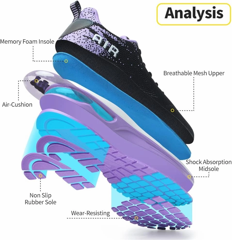 Difference In Training And Running Shoes Dannto Women's Lightweight Walking Sneakers Air Cushion Tennis Athletic Running Fashion Sport Shoes for Girls