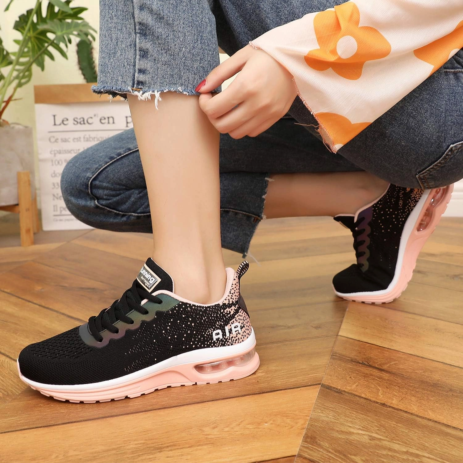 Dannto Women's Lightweight Walking Sneakers Air Cushion Tennis Athletic Running Fashion Sport Shoes for Girls Marathon Training Shoes