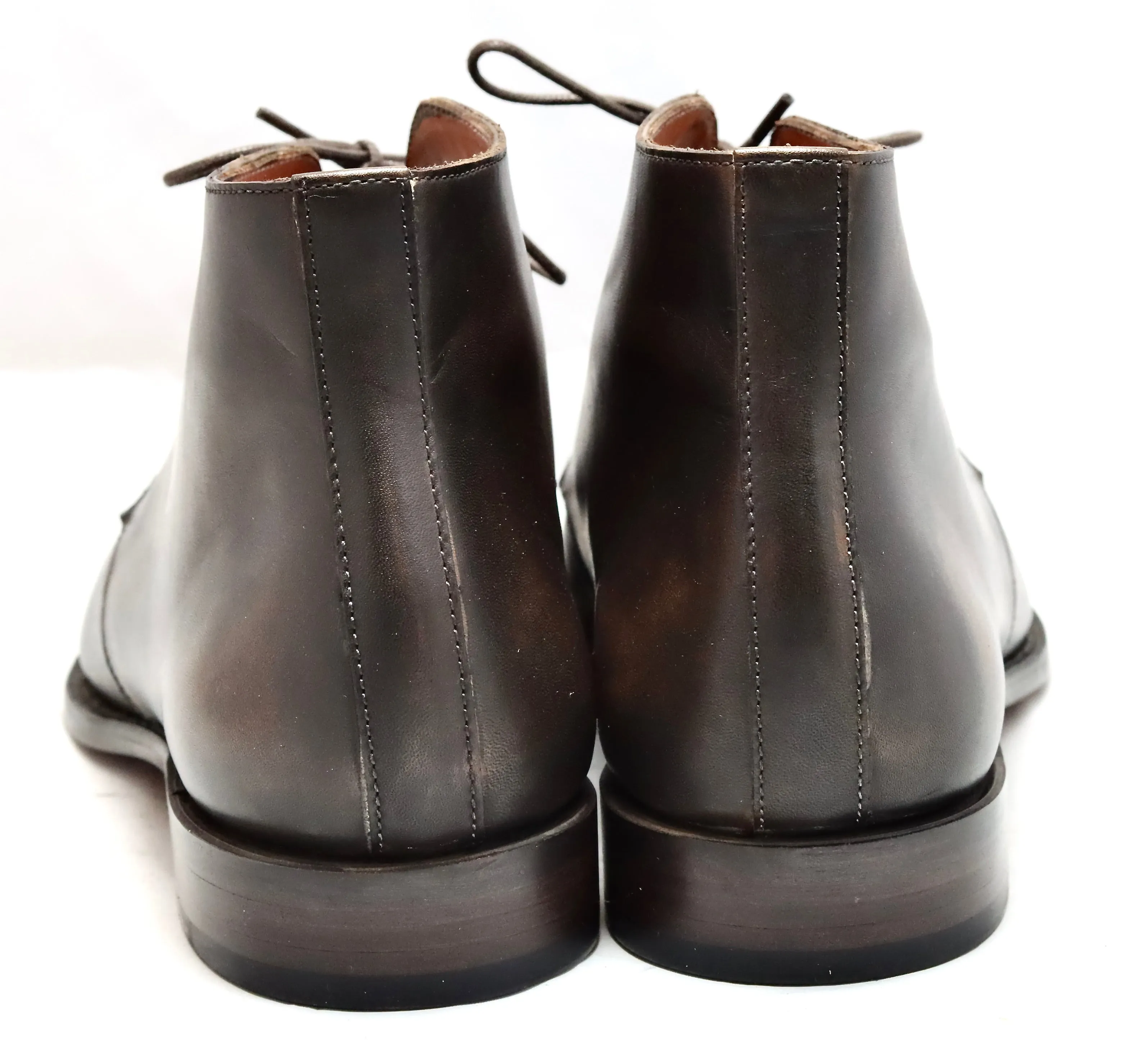 Desert Boot | chocolate |  box calf | wide fit Flat Boots Leather