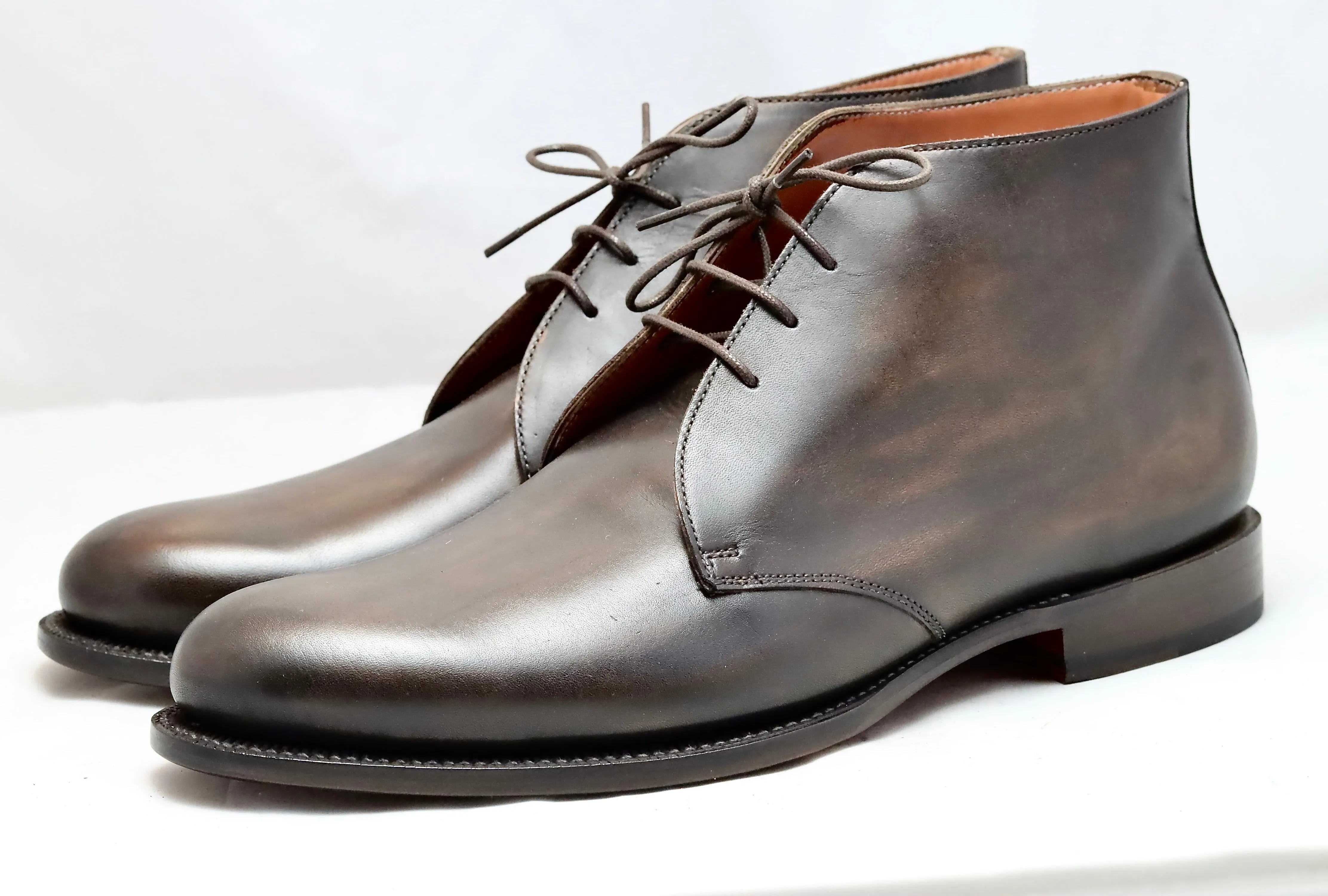 Desert Boot | chocolate |  box calf | wide fit Boots With The Fur