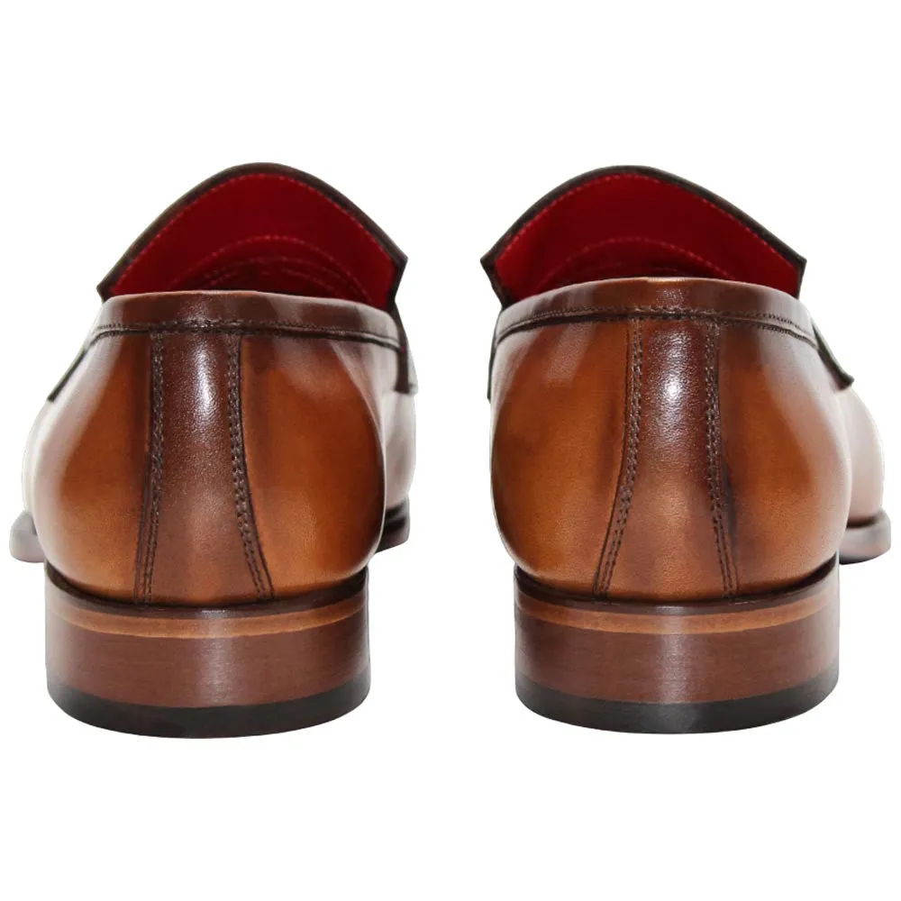 Fennix of Italy Genuine Alligator Skin LIAM Cognac Dress Loafers (USA Men Size) Dansko Dress Shoes