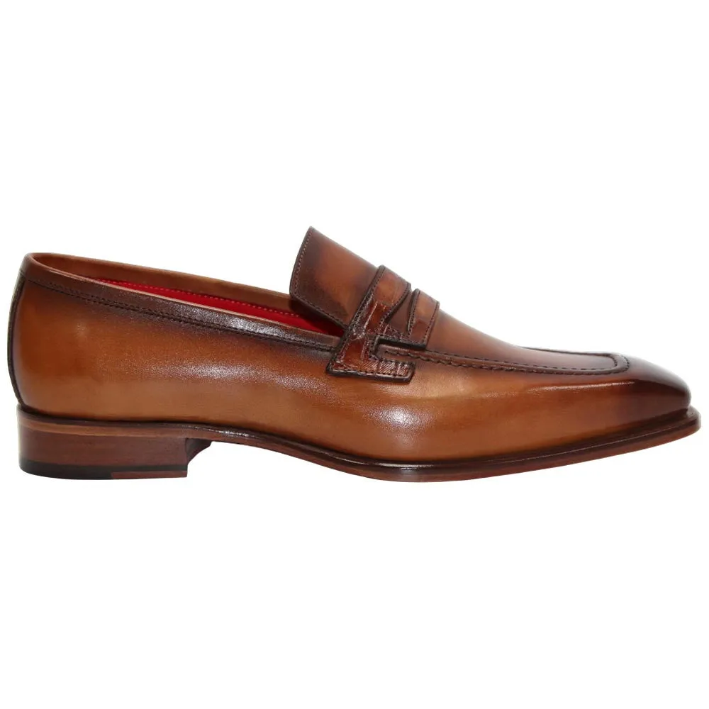 Closed Toe Shoes With Maxi Dress Fennix of Italy Genuine Alligator Skin LIAM Cognac Dress Loafers (USA Men Size)