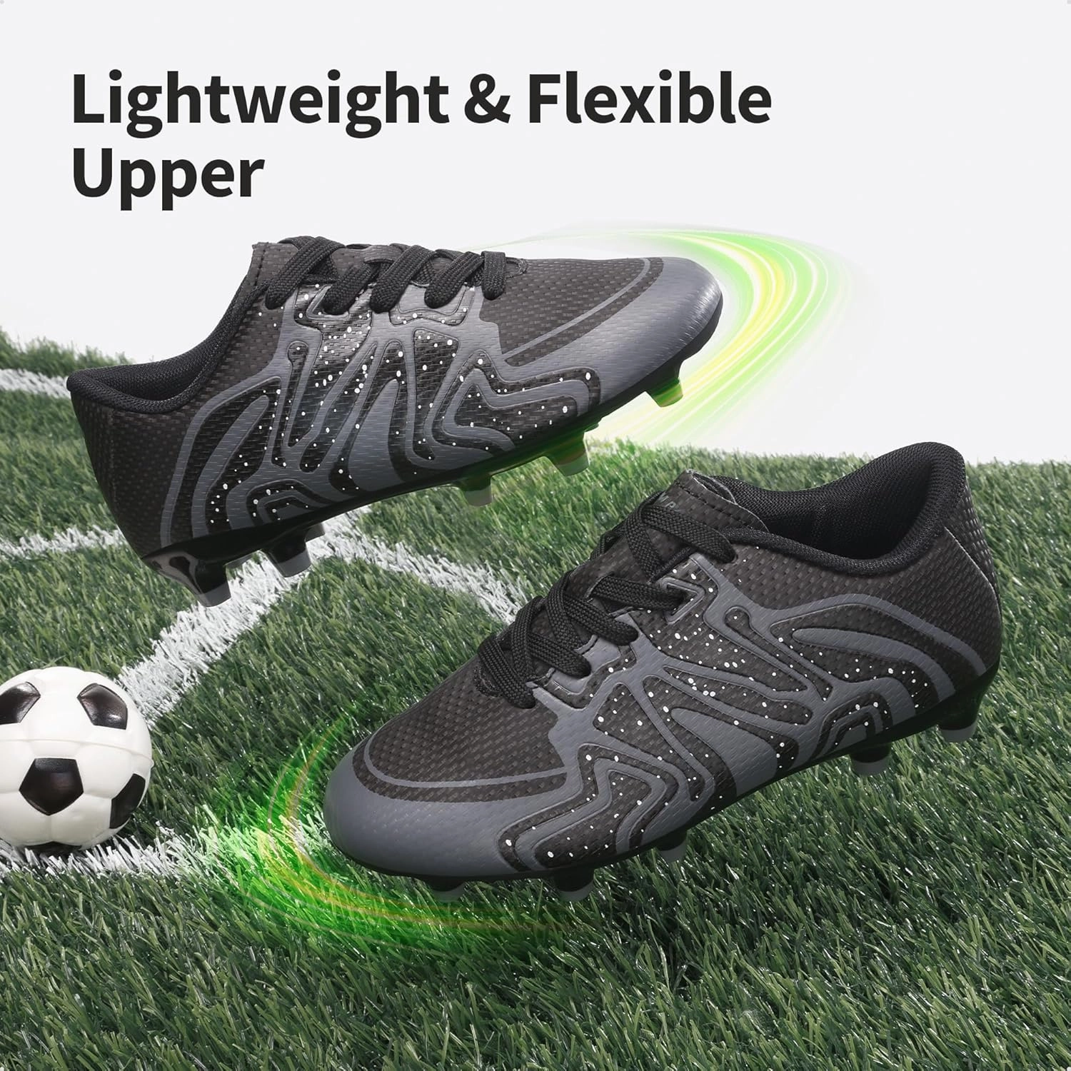 2024 Soccer Cleats DREAM PAIRS Boys Girls Soccer Cleats Youth Firm Groud Baseball Cleats Sport Athletic Outdoor Trainning Football Shoes for Little/Big Kid