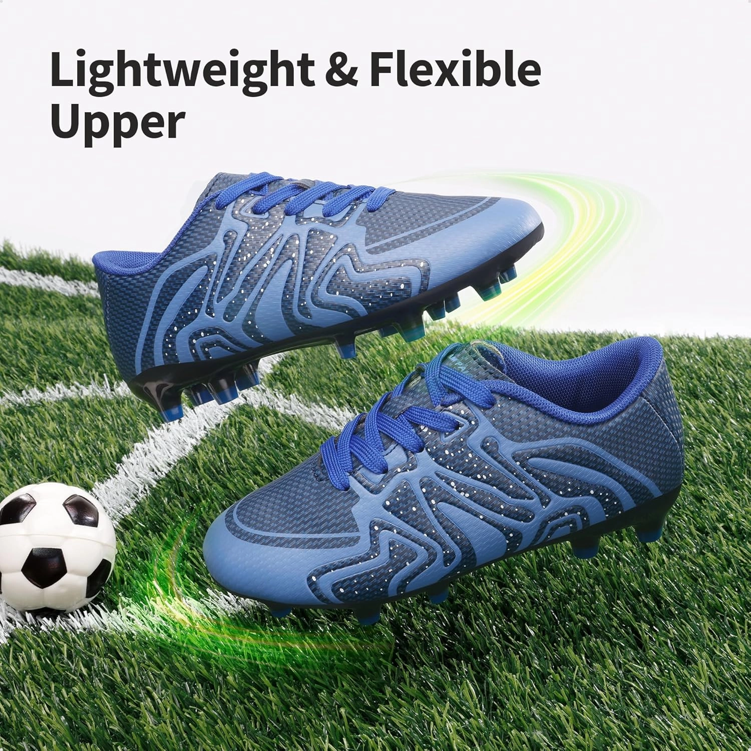 DREAM PAIRS Boys Girls Soccer Cleats Youth Firm Groud Baseball Cleats Sport Athletic Outdoor Trainning Football Shoes for Little/Big Kid Superfly 9 Soccer Cleats