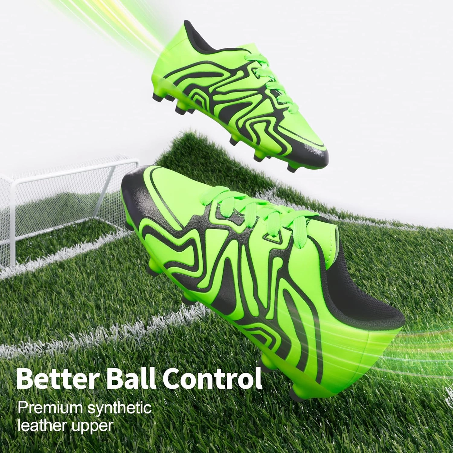 DREAM PAIRS Boys Girls Soccer Cleats Youth Firm Groud Baseball Cleats Sport Athletic Outdoor Trainning Football Shoes for Little/Big Kid F50 Pro Firm Ground Soccer Cleats