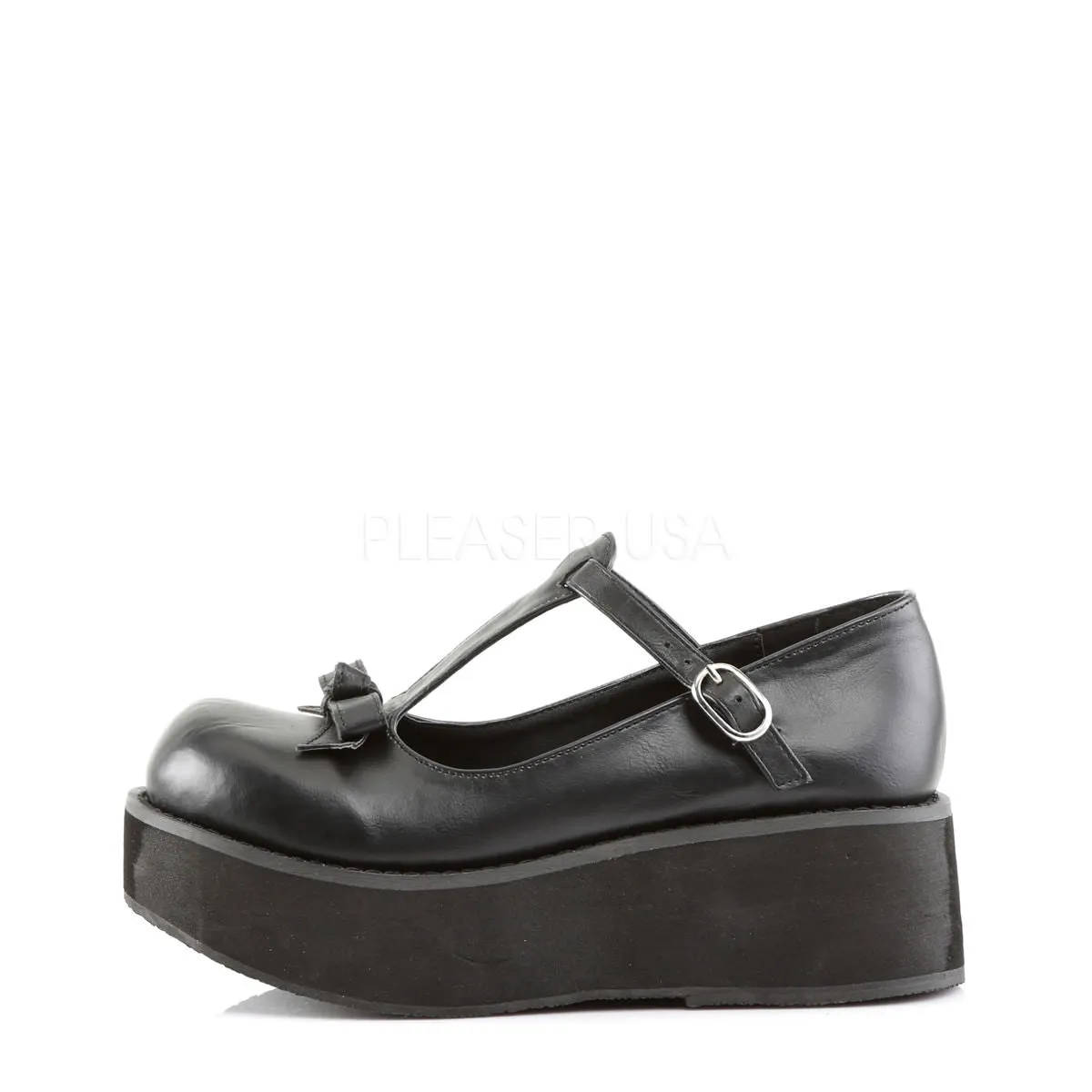 Demonia SPRITE-03 Black Vegan Leather Shoes Lugz Work Boots