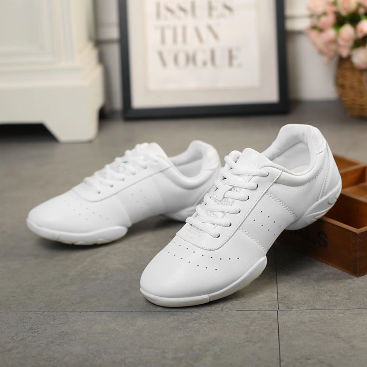 Race Day Shoes Vs Training Shoes Girl & Youth White Soft Aerobics Shoes Cheerleading Sport Dance Shoes Training Cheer Shoes