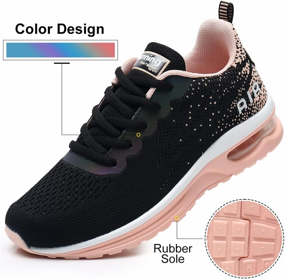 Dannto Women's Lightweight Walking Sneakers Air Cushion Tennis Athletic Running Fashion Sport Shoes for Girls Under Armour Turf Training Shoes
