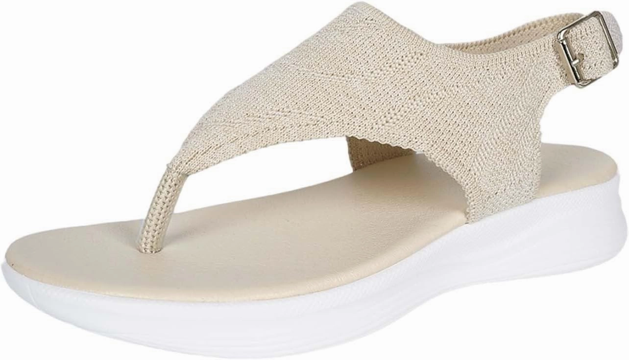 Tacky Flip Flops Women's Orthotic Cushion Flip Flops Summer Comfortable Slip On Flip Flops Wide Width Walking Sandals for Women with Arch Support