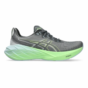 Men's Asics Novablast 4, Steel Grey/Electric Lime, 8 D Medium Asics Gel-1130 Casual Shoes