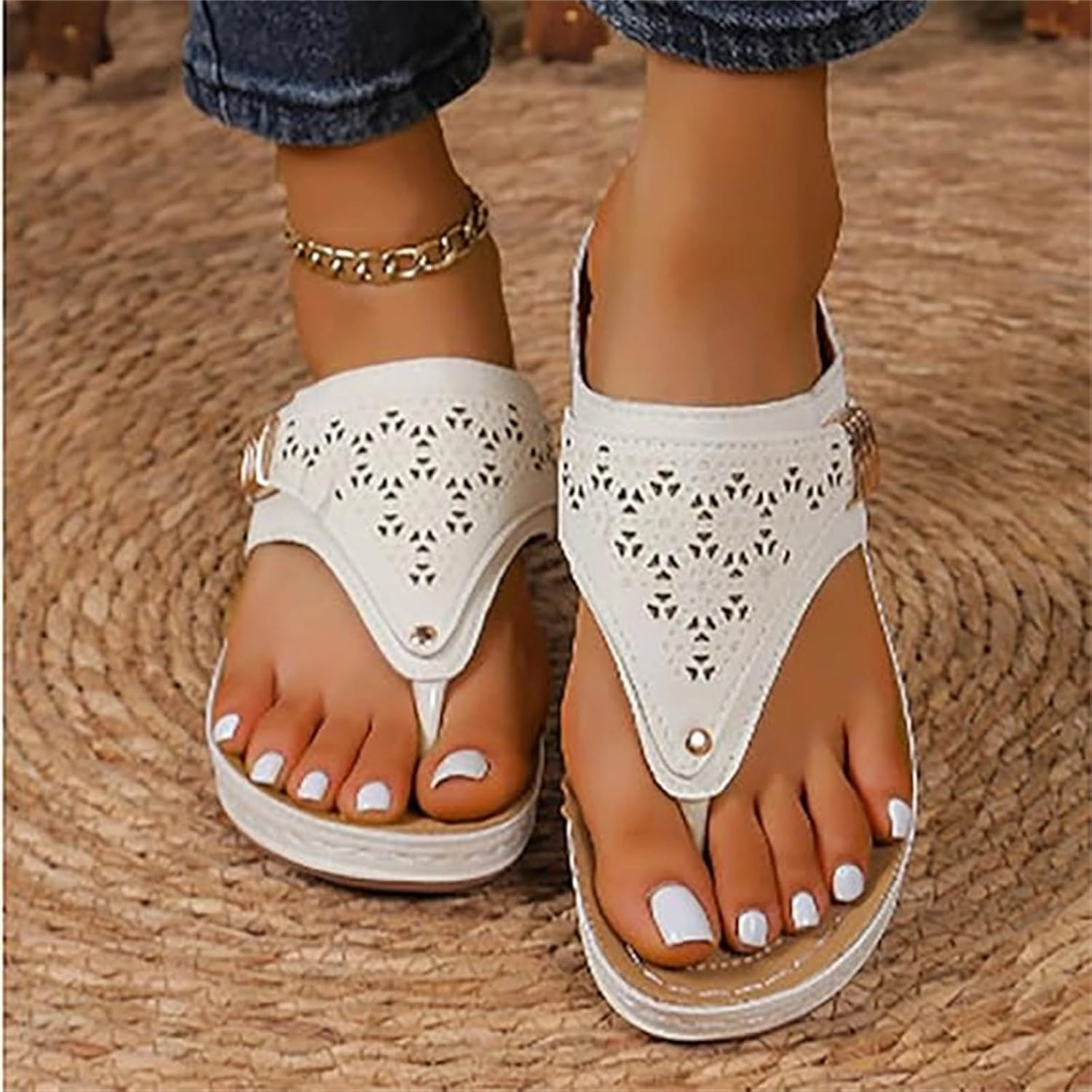 Sandals Women Dressy Summer Flat Cute Casual Beach Shoes Comfortable Orthopedic Slippers Orthotic Thong Flip Flops 2025 Slip On Exhaust
