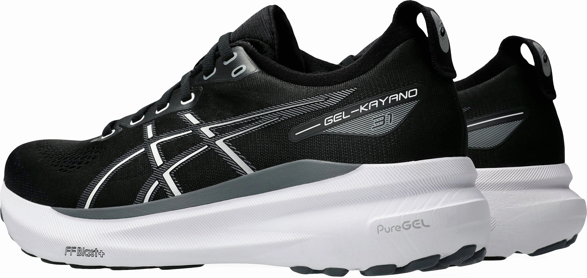 Asics Gel Kayano 31 WIDE FIT (2E) Mens Running Shoes - Black Asics Shoes For Running