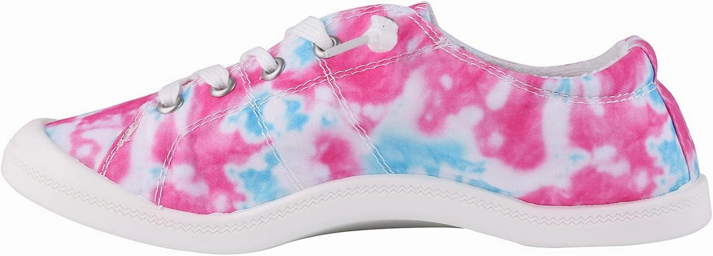 Sport Road Cycling Shoes eBigValue Flat Canvas Sneakers Lace Up Style for Women's for Outdoor Traveling, Shopping, Cycling, Running